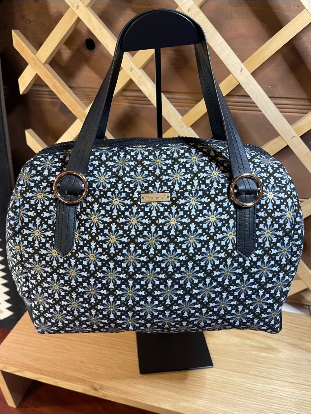 Brand ‘ Homemade Kaleidoscope ‘Starburst Print Satchel - Style / Barrel Shape